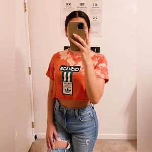 Adidas Bleached & Cropped T-Shirt